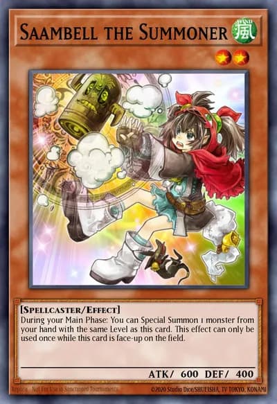 Saambell, o Invocador — Carta Yu-Gi-Oh!