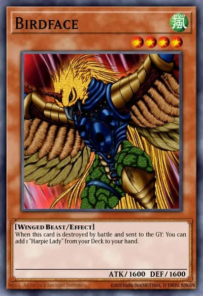 Birdface — Carta Yu-Gi-Oh!