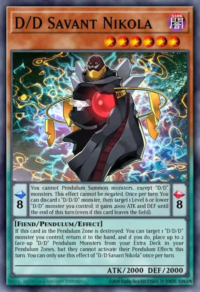 D/D Savant Nikola — Carta Yu-Gi-Oh!