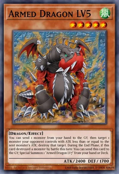Dragão Armado LV5 — Carta Yu-Gi-Oh!