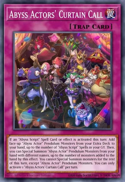 Chamado de Cortina dos Abyss Actors — Carta Yu-Gi-Oh!