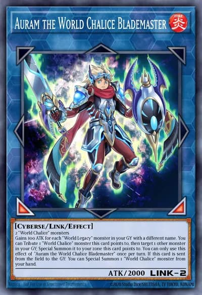 Auram, o Mestre da Espada do Cálice Mundial — Carta Yu-Gi-Oh!