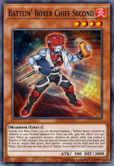 Battlin' Boxer Chief Second — Carta Yu-Gi-Oh!