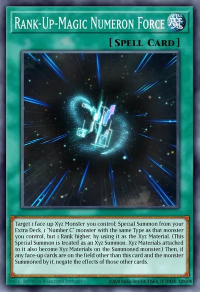 Mágica de Rank-Up Força Numeron — Carta Yu-Gi-Oh!