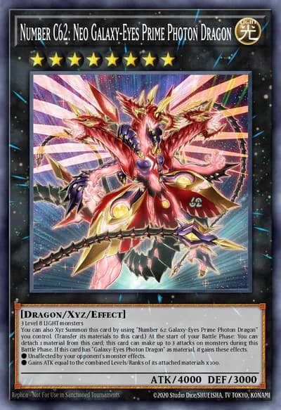Number C62: Neo Galaxy-Eyes Prime Photon Dragon — Carta Yu-Gi-Oh!