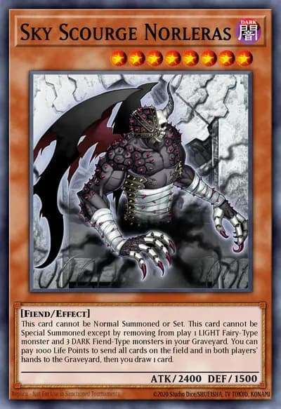 Flagelo Celeste Norleras — Carta Yu-Gi-Oh!