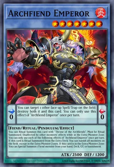 Imperador Archfiend — Carta Yu-Gi-Oh!