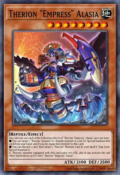 Therion "Imperatriz" Alasia — Carta Yu-Gi-Oh!