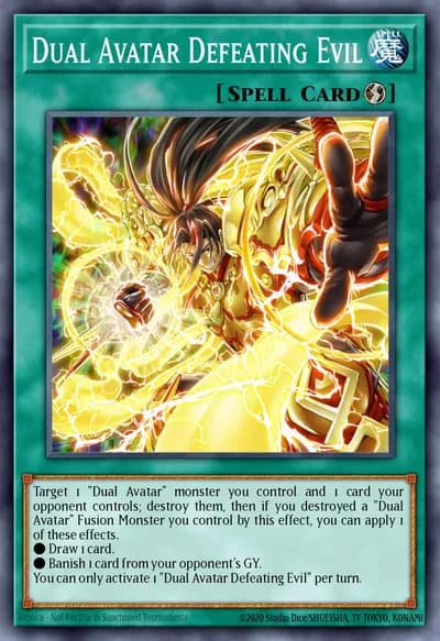 Dual Avatar Defeating Evil — Carta Yu-Gi-Oh!