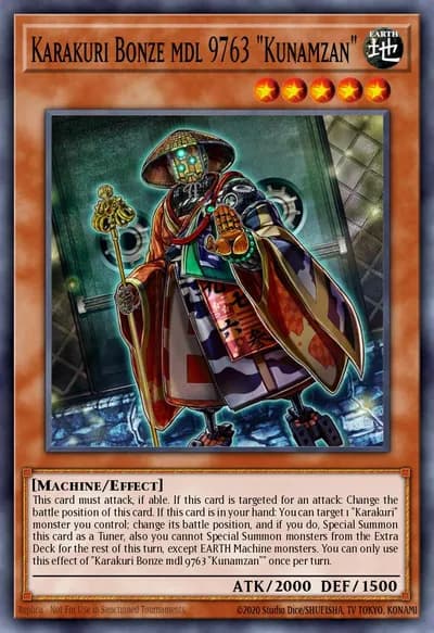 Karakuri Bonze mdl 9763 "Kunamzan" — Carta Yu-Gi-Oh!