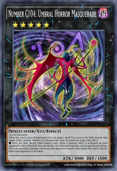Number C104: Umbral Horror Masquerade — Carta Yu-Gi-Oh!