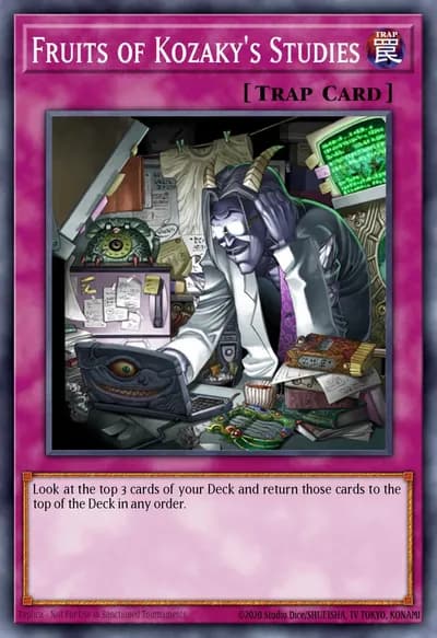 Frutas dos Estudos de Kozaky — Carta Yu-Gi-Oh!