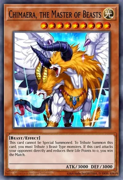 Chimaera, o Mestre das Feras — Carta Yu-Gi-Oh!
