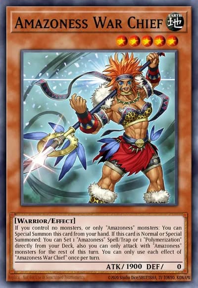 Chefe de Guerra Amazoness — Carta Yu-Gi-Oh!