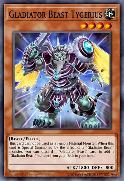 Gladiator Beast Tygerius — Carta Yu-Gi-Oh!