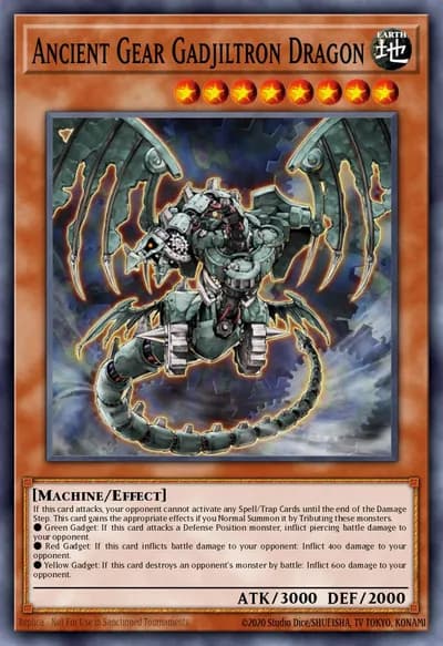 Dragão Gadjiltron de Engrenagem Antiga — Carta Yu-Gi-Oh!