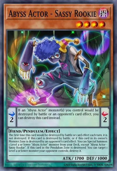 Abyss Actor - Sassy Rookie — Carta Yu-Gi-Oh!