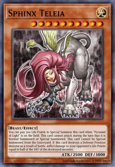Sphinx Teleia — Carta Yu-Gi-Oh!