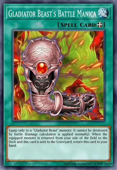 Manopla de Batalha da Fera Gladiadora — Carta Yu-Gi-Oh!