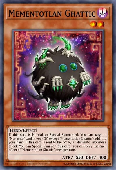Mementotlan Ghattic — Carta Yu-Gi-Oh!
