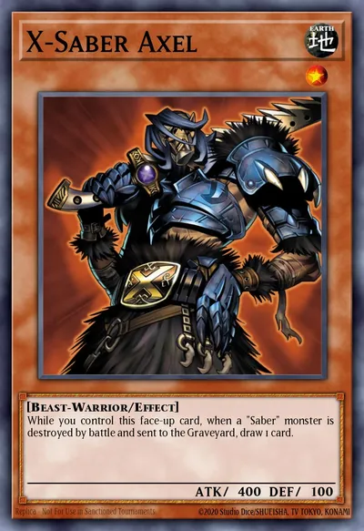 X-Saber Axel — Carta Yu-Gi-Oh!