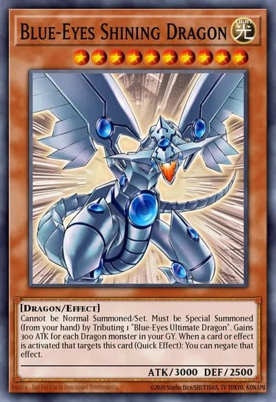 Dragão Branco de Olhos Brilhantes — Carta Yu-Gi-Oh!