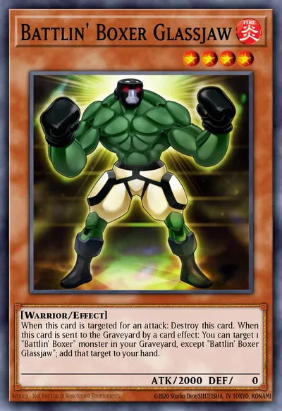 Battlin' Boxer Glassjaw — Carta Yu-Gi-Oh!