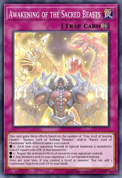 Awakening of the Sacred Beasts — Carta Yu-Gi-Oh!