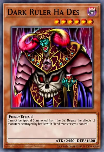 Dark Ruler Ha Des — Carta Yu-Gi-Oh!