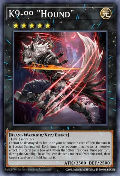K9-ØØ "Hound" — Carta Yu-Gi-Oh!