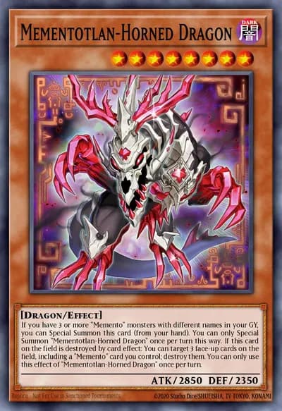 Mementotlan - Dragão Chifrudo — Carta Yu-Gi-Oh!