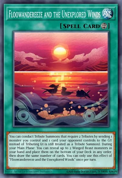 Floowandereeze e os Ventos Inexplorados — Carta Yu-Gi-Oh!