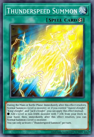 Invocação Trovão Veloz — Carta Yu-Gi-Oh!