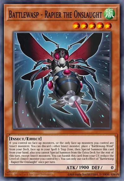 Battlewasp - Rapier o Assalto — Carta Yu-Gi-Oh!
