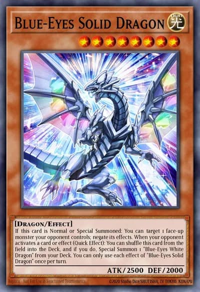 Dragão de Olhos Azuis Sólido — Carta Yu-Gi-Oh!