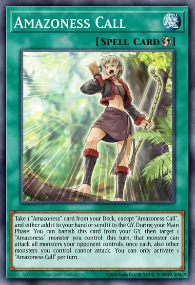 Chamado Amazoness — Carta Yu-Gi-Oh!