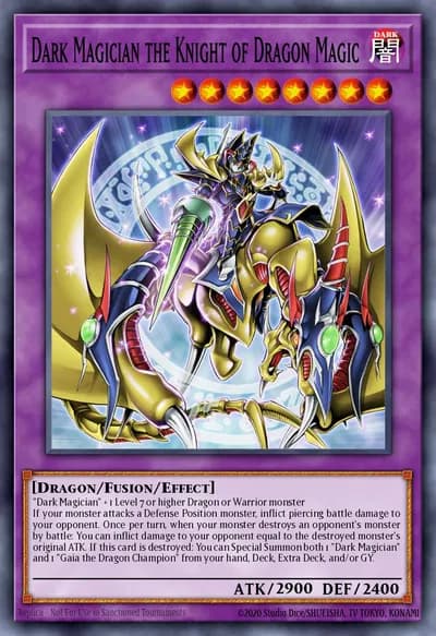 Mago Negro Cavaleiro da Magia Dragão — Carta Yu-Gi-Oh!