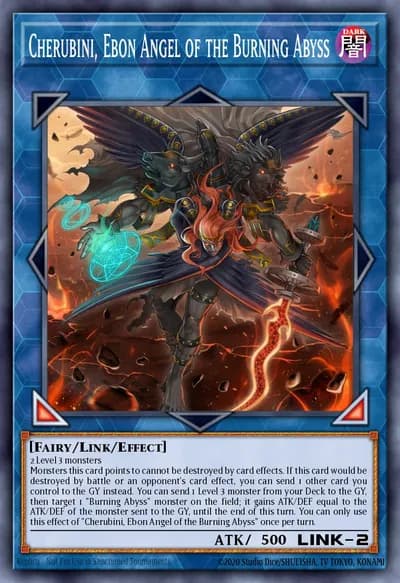 Cherubini, Anjo Negro do Abismo Ardente — Carta Yu-Gi-Oh!