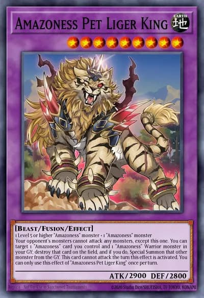 Amazoness Pet Liger King — Carta Yu-Gi-Oh!