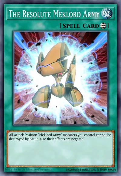 O Exército Meklord Resoluto — Carta Yu-Gi-Oh!