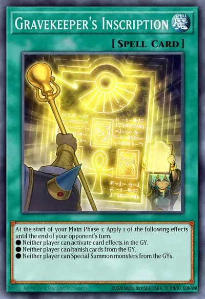 Inscrição do Guardião do Túmulo — Carta Yu-Gi-Oh!