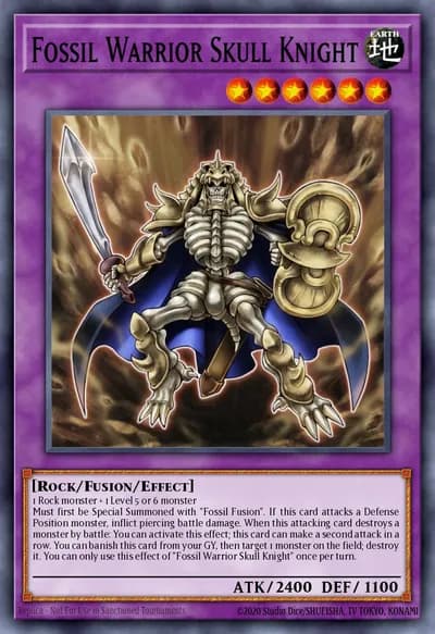 Guerreiro Fóssil Cavaleiro da Caveira — Carta Yu-Gi-Oh!
