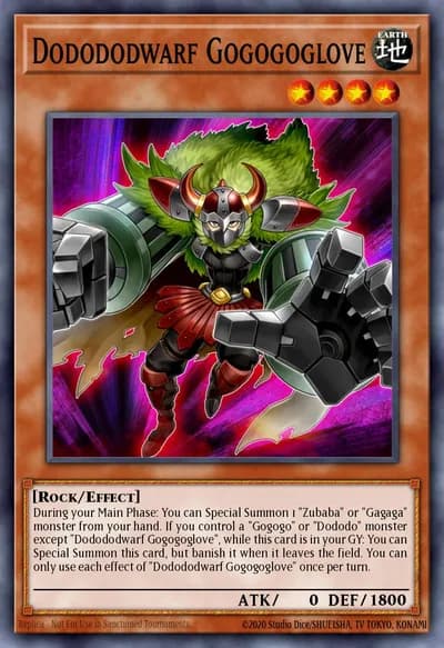 Dodododwarf Gogogoglove — Carta Yu-Gi-Oh!