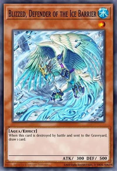 Blizzed, Defensor da Barreira de Gelo — Carta Yu-Gi-Oh!