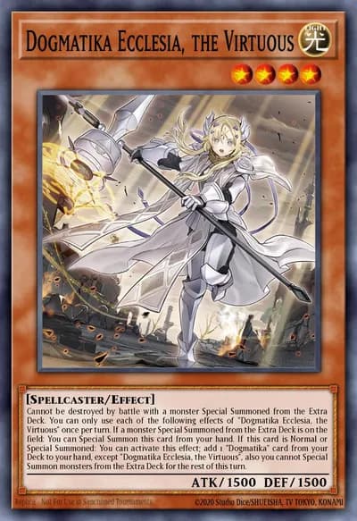 Dogmatika Ecclesia, a Virtuosa — Carta Yu-Gi-Oh!
