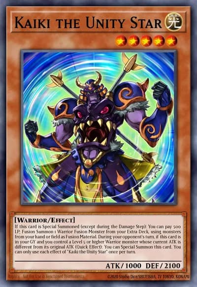 Kaiki, a Estrela da Unidade — Carta Yu-Gi-Oh!