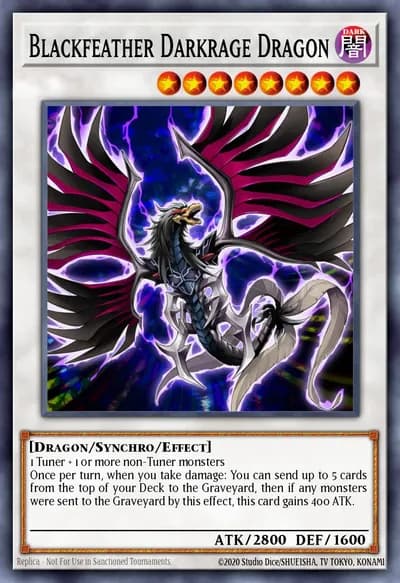 Dragão da Fúria das Penas Negras — Carta Yu-Gi-Oh!
