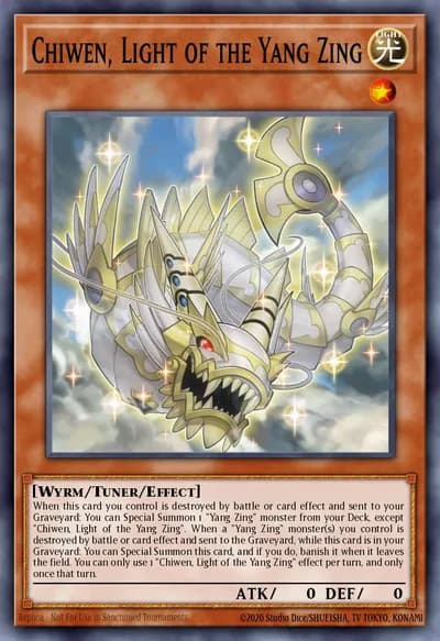 Chiwen, Luz do Yang Zing — Carta Yu-Gi-Oh!