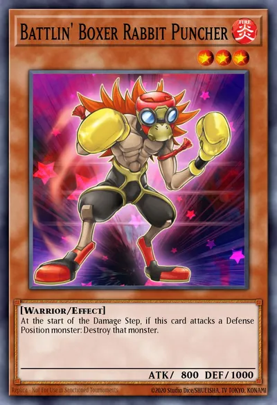 Battlin' Boxer Rabbit Puncher — Carta Yu-Gi-Oh!