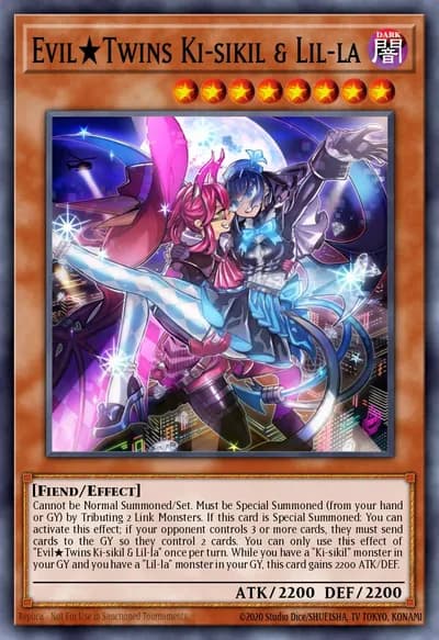 Evil★Twins Ki-sikil & Lil-la — Carta Yu-Gi-Oh!